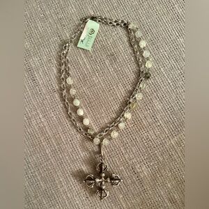 Unique Silver Cross Pendant Necklace